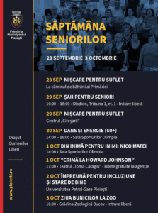 Primăria Municipiului Ploiești celebrează seniorii orașului cu o serie de activități dedicate acestora