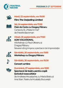 Teatrul Nației Ploiești.Săptămâna 21-27 septembrie 2026