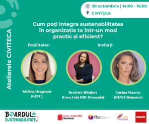 Fundația Comunitară Prahova invită organizațiile din Prahova la atelierul „Cum poți integra sustenabilitatea în organizația ta într-un mod practic și eficient?”, la CIVITECA