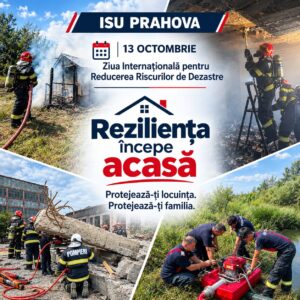 COMUNICAT ISU PRAHOVA. Ziua Internațională pentru Reducerea Riscurilor de Dezastrestre