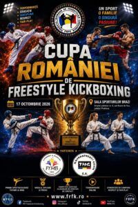 CUPA ROMANIEI LA FREESTYLE KICKBOXING 2026,  va avea loc  in Sala Sporturilor din Brazi