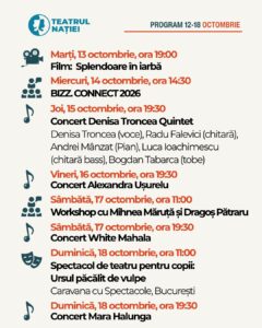 Teatrul Nației Ploiești. Săptămâna 12-18 octombrie 2026